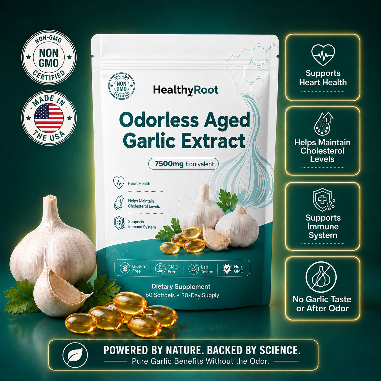 Aged Garlic | Odorless softgels