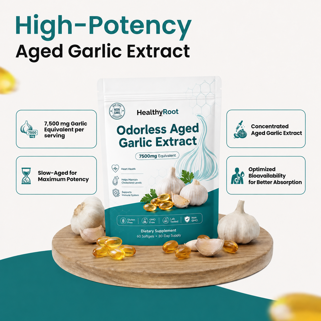 Aged Garlic | Odorless softgels